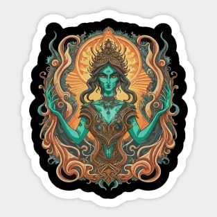 Hexed Hues: Black Magic Revelry Sticker